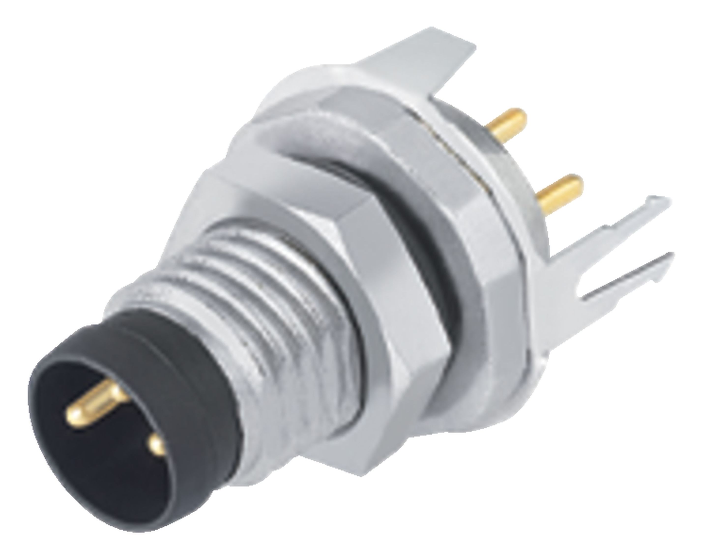 M8, Male panel mount connector, IP67, shieldable, Contacts: 3 | 86