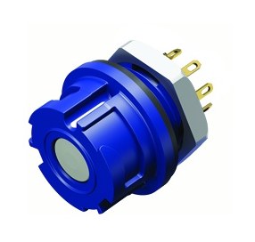 Illustration 09 0774 460 08 - Baïonnette Embase femelle, Contacts: 8, non blindé, souder, IP67 (également débranché), M13x1,0, Montage frontal