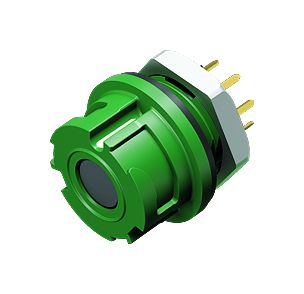 Illustration 09 0774 097 08 - Bayonet Female panel mount connector, Contacts: 8, unshielded, THT, IP67