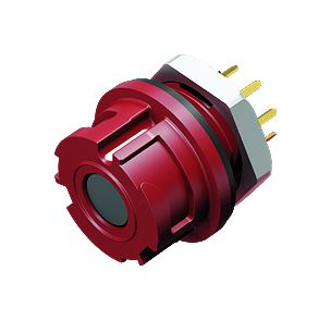 Illustration 09 0774 095 08 - Bayonet Female panel mount connector, Contacts: 8, unshielded, THT, IP67