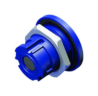 Illustration 09 0774 196 08 - Bayonet Female panel mount connector, Contacts: 8, unshielded, THT, IP67 when unplugged as well, Front mounting