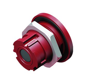 Illustration 09 0774 185 08 - Bayonet Female panel mount connector, Contacts: 8, unshielded, solder, IP67 when unplugged as well, Front mounting