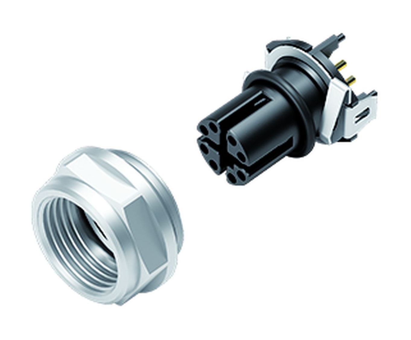 Tecnología de automatización -  transmisión de datos--Toma de brida_876-X_4_EBD_SMT_schirm_Geh_9mm